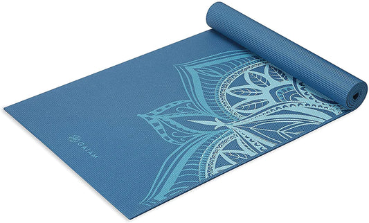 YOGA MAT - PREMIUM 6MM PRINT EXTRA THICK NON SLIP EXERCISE & FITNESS MAT FOR ALL TYPES OF YOGA, PILATES & FLOOR WORKOUTS (68"L X 24"W X 6MM THICK)