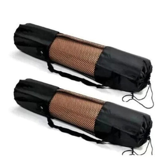 2PCS Yoga Mat Bag Exercise Fitness Carrier Nylon Mesh Center Adjustable Strap Pilates Fitness Body Building Sports Equipment
